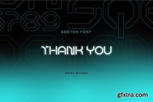 Sqeton - Mecha Stencil Display Font J3DVC3H