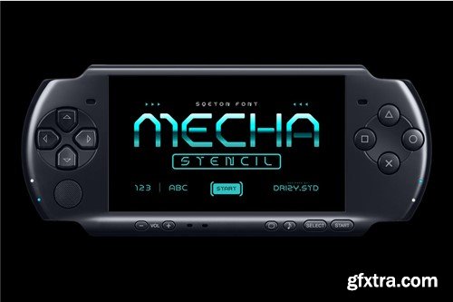 Sqeton - Mecha Stencil Display Font J3DVC3H