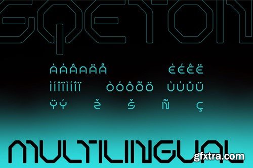 Sqeton - Mecha Stencil Display Font J3DVC3H