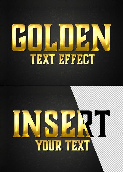 Gold Style Text Effect Mockup - 333526896