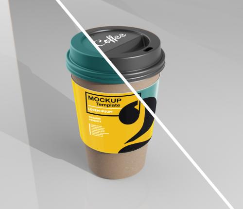 Paper Coffee Cup with Sleeve Mockup - 333537285