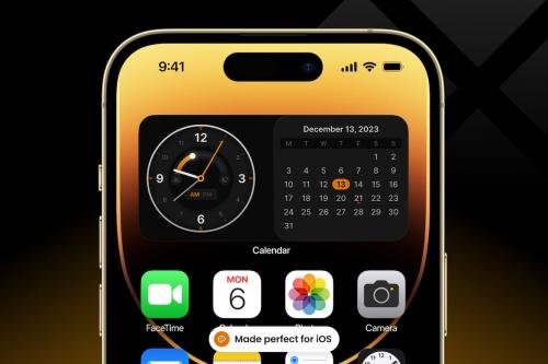 Calendar & Clock iOS Widget - Figma Optimized Ul