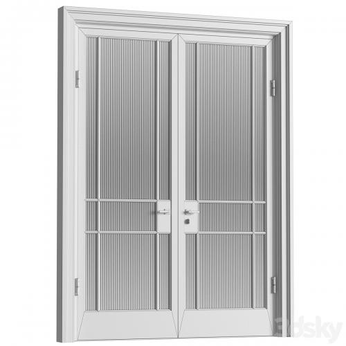 Interior Doors in Art Deco style with corrugated glass. Entrance Art Deco Interior Modern Doors