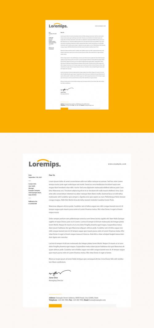 Clean Corporate Letterhead Layout - 333558873