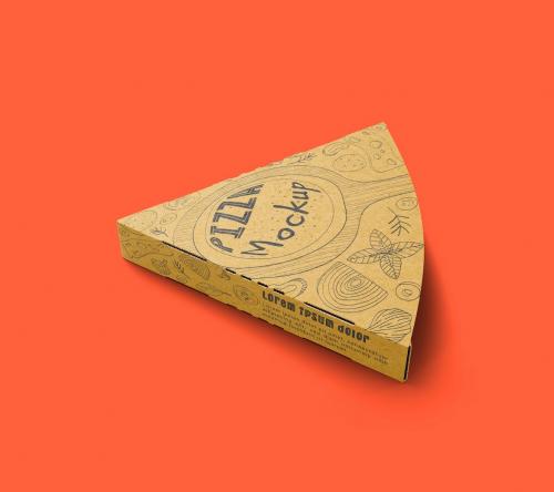 Pizza Triangle Box Mockup