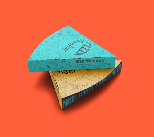 Pizza Triangle Box Mockup