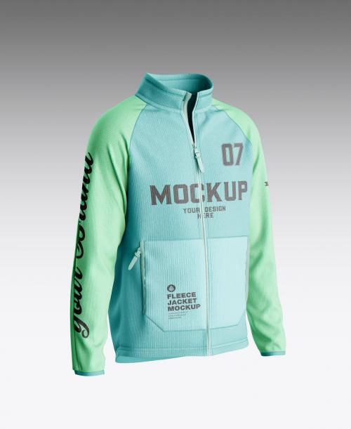 Men's Fleece Jacket Mockup