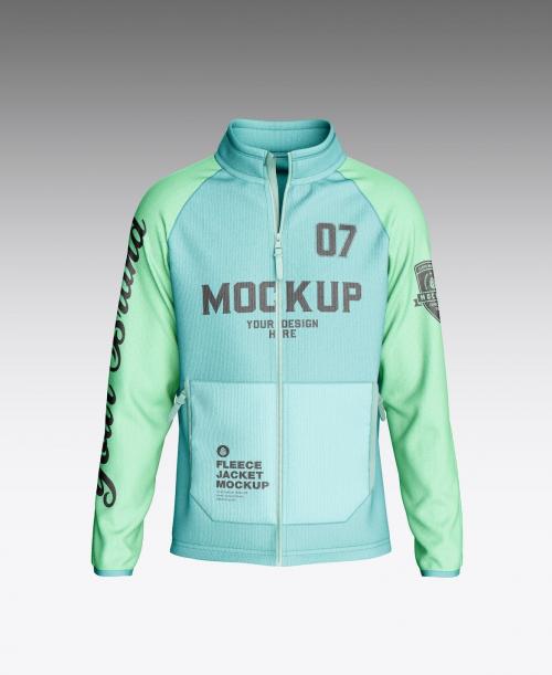 Men's Fleece Jacket Mockup