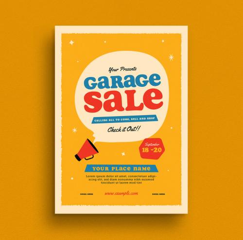Garage Sale Flyer Layout - 334788883