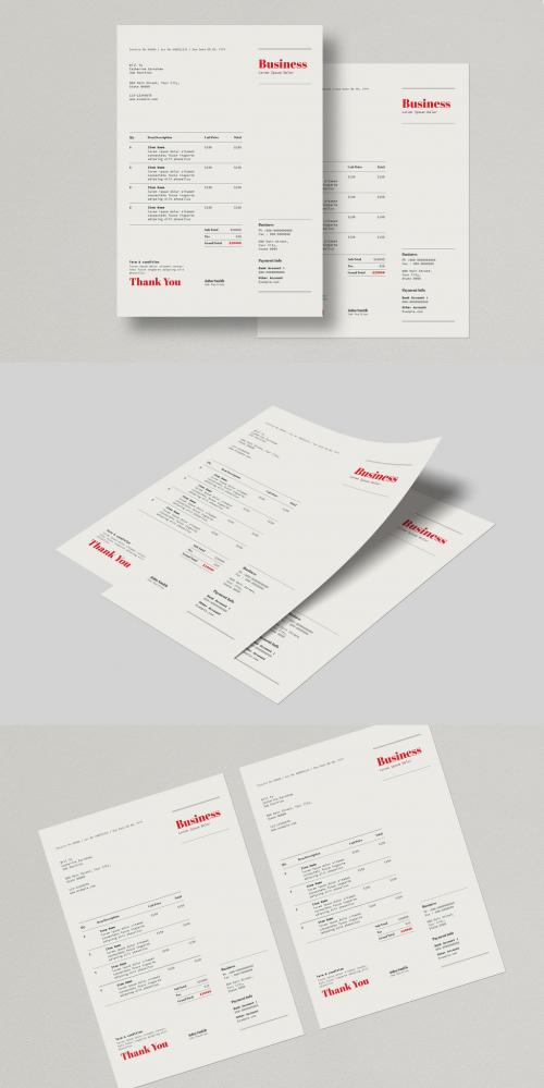 Simple Invoice Layout - 334788985