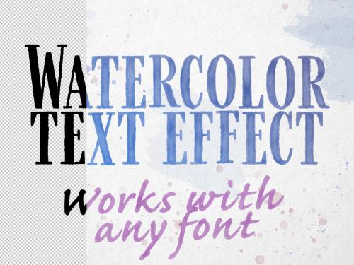 Watercolor Text Effect Mockup - 335051179