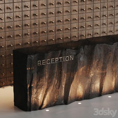 Reception desk natural rock 2