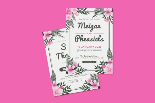 Rouges Wedding Invitation Template