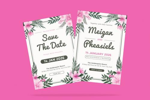 Rouges Wedding Invitation Template