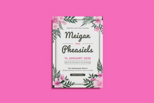 Rouges Wedding Invitation Template