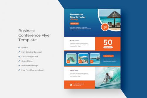 Hotel & Resort Flyer Template Design