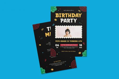Mixie Birthday Invitation Template