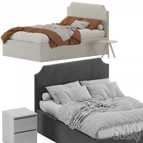 Bed Adona 140 Barhat Gray by Divan.ru