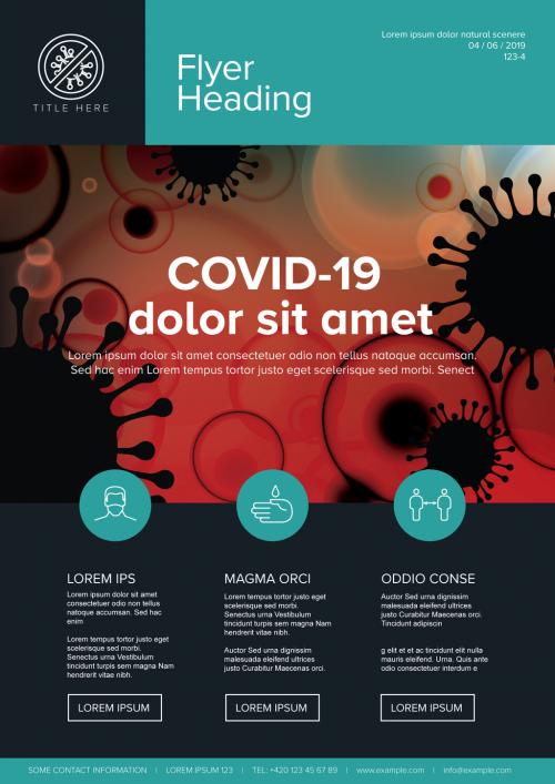 Coronavirus Preventions Flyer Newsletter Layout - 335326561