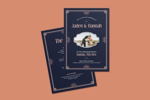 Novou Vintage Wedding Invitation Template