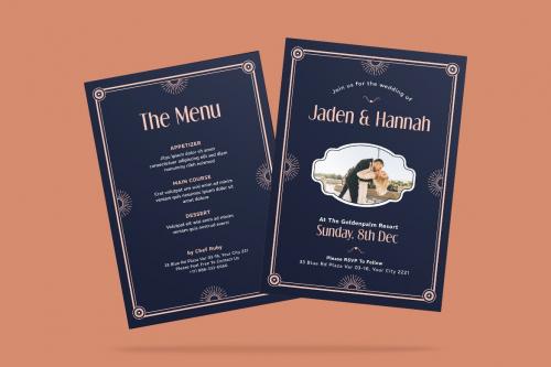 Novou Vintage Wedding Invitation Template