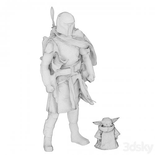 set of figures 1 Boba Fett Mythos Star Wars and grogu