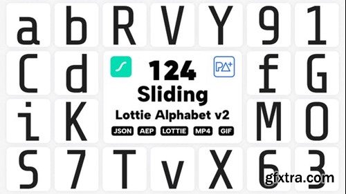 Videohive Sliding Lottie Alphabet V2 50108693