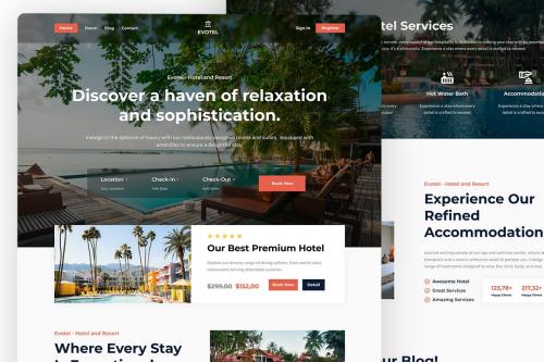 Evotel - Hotel and Resort Landing Page