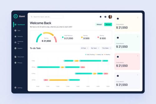 Gomi - Sale Dashboard UI Kit