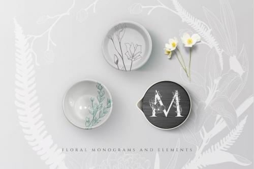 Floral Monograms & Elements