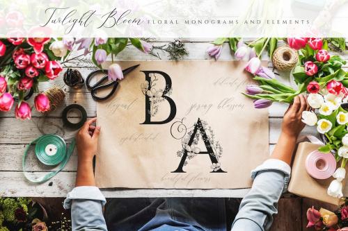 Floral Monograms & Elements