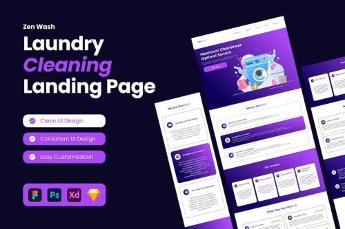 Zen Wash - Laundry Landing Page