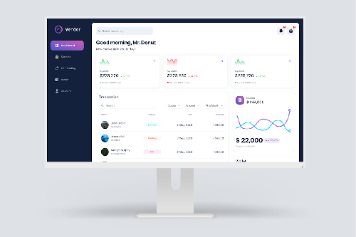 Vendor - Sale Dashboard UI Kit