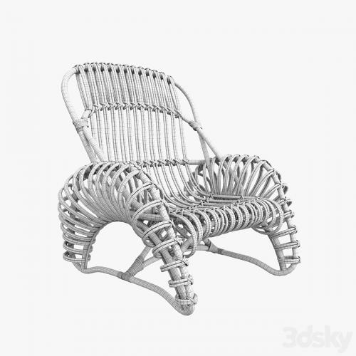 Boucle rattan armchair Kok Maison 627_1