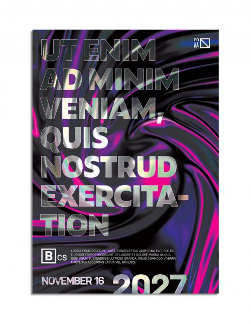 Colorful Event Poster Layout with Bold Typography - 336229202