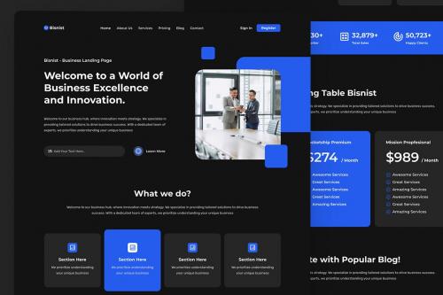 Bisnist - Business Landing Page