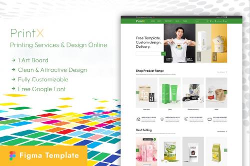 PrintX - Printing Services & Design Figma Template