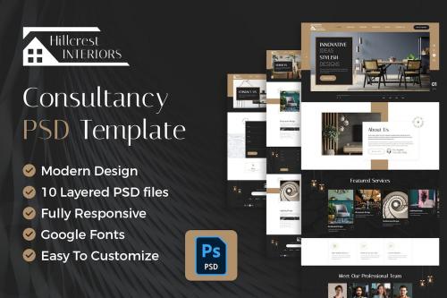Hillcrest | Interior Design PSD Template