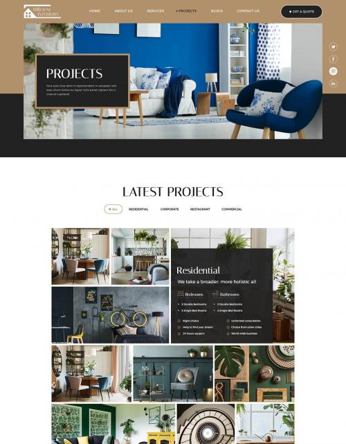 Hillcrest | Interior Design PSD Template