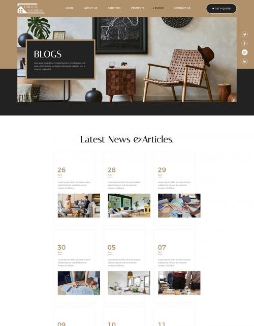 Hillcrest | Interior Design PSD Template