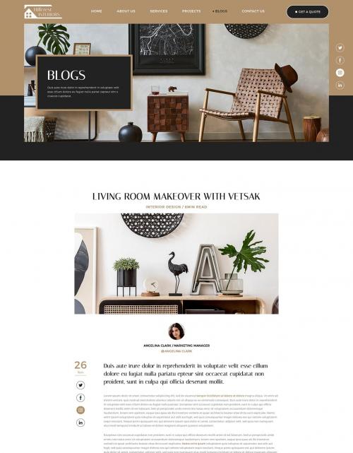 Hillcrest | Interior Design PSD Template