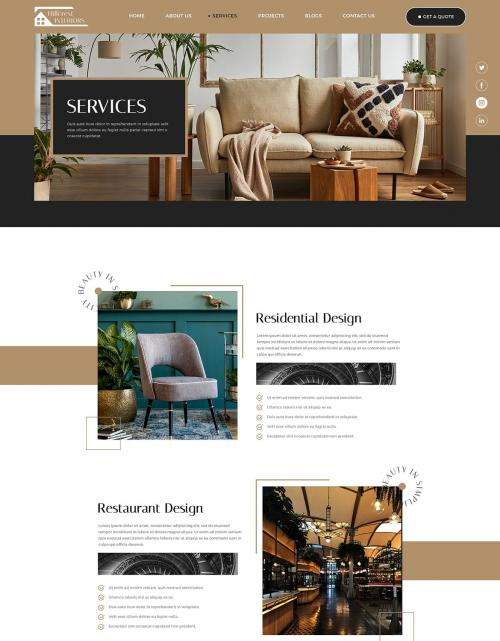 Hillcrest | Interior Design PSD Template