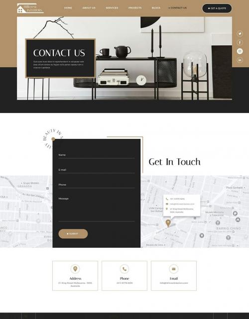 Hillcrest | Interior Design PSD Template