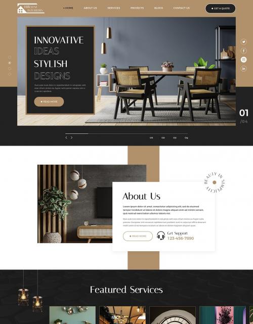 Hillcrest | Interior Design PSD Template