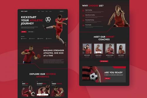 Sports Academy Landing Page