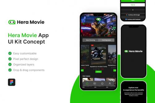 Hera Movie - Book Movie Tickets UI Kit