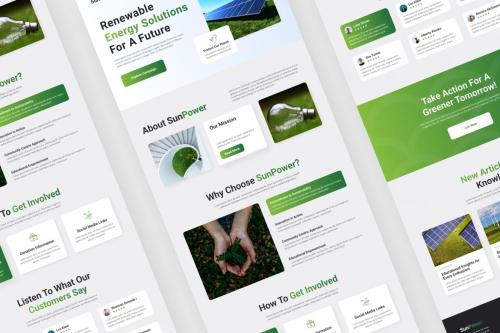 Green Energy Campaign Landing Page Figma