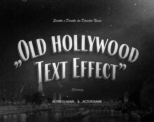 Retro Vintage Hollywood Movie Title Text Effect - 336471815