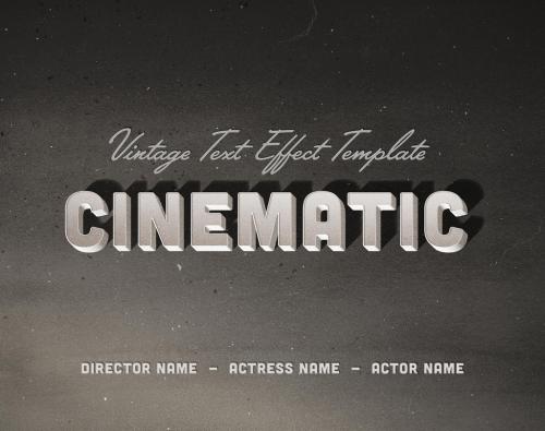 Vintage Old Movie Title Text Effect - 336519580