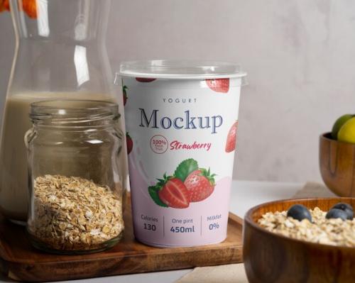 Delicious Yogurt Packaging Mockup